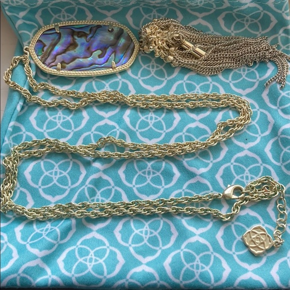 Kendra Scott Rayne Gold Long Pendant Necklace - Picture 6 of 6